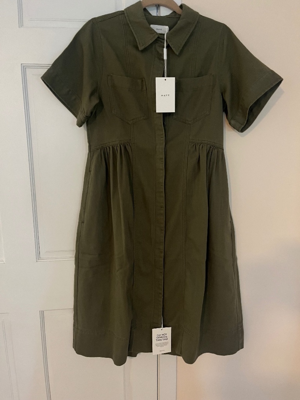MAYE DENIM SHIRTDRESS in Khaki